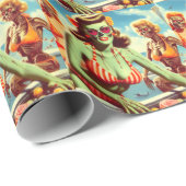 Summer Zombie Pin-up Cadeaupapier (Rol Hoek)