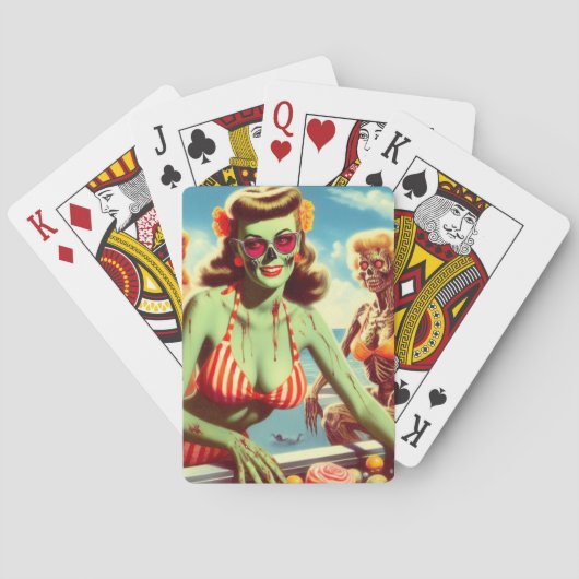 Summer Zombie Pin-up Pokerkaarten (Achterkant)