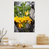 Summer Zuchinni Blossom Poster (Keuken)