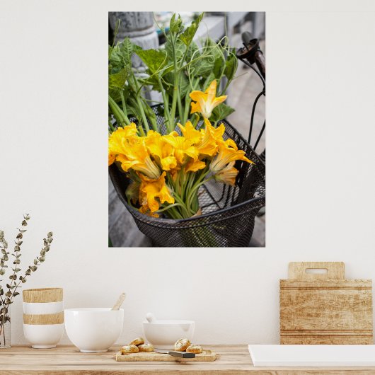 Summer Zuchinni Blossom Poster (Keuken)
