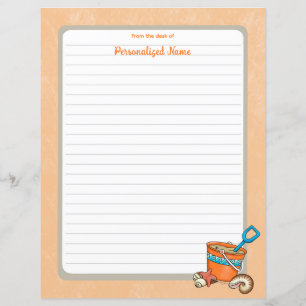 Summerbucketlist Lined Paper Sheet