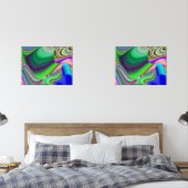 Summerfeeling , Abstract 3D Rainbowart Muurkunst Sets (Slaapkamer)