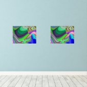 Summerfeeling , Abstract 3D Rainbowart Muurkunst Sets (Houten vloer)