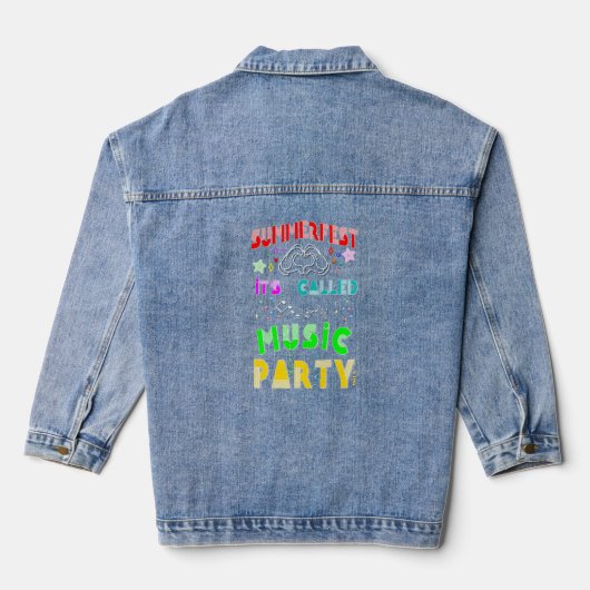 Summerfest Het heet Music Party Denim Jacket (Achterkant)