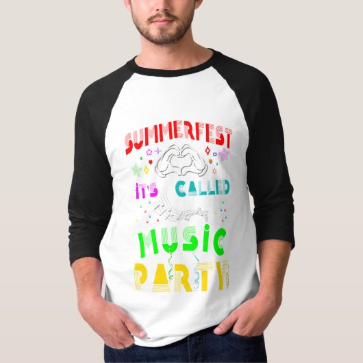 Summerfest Het heet Music Party T-shirt (Voorkant)