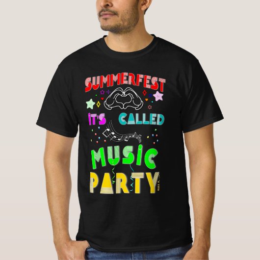 Summerfest Het heet Music Party T-shirt (Voorkant)