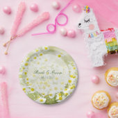 Summerfield Daisies Chamomile Flower Floral Weddin Papieren Bordje (Feest)