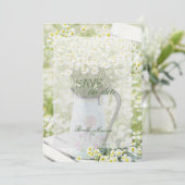 Summerfield Daisies Chamomile Flower SAVE the Date (Staand voorkant)