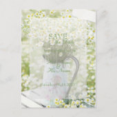 Summerfield Daisies Chamomile Flower SAVE the Date Aankondigingskaart (Voorkant)