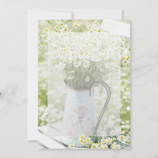 Summerfield Daisies Chamomile Flower Wedding Kaart (Achterkant)