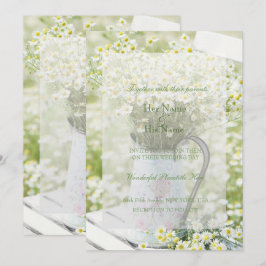 Summerfield Daisies Chamomile Flower Wedding Kaart