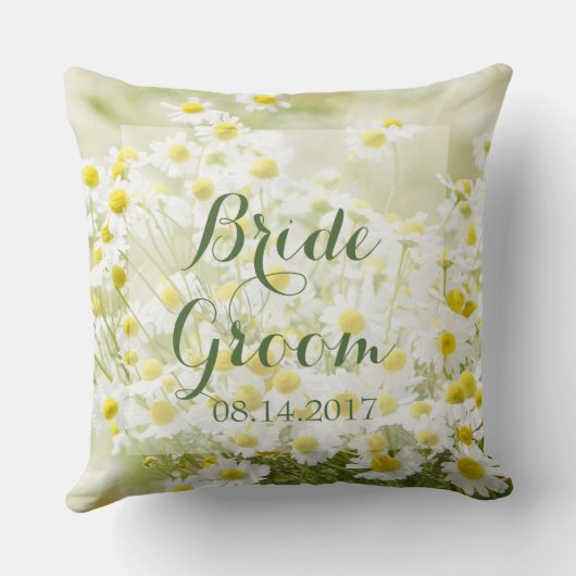 Summerfield Daisies Daisy Flower Wedding Forever Kussen (Achterkant)