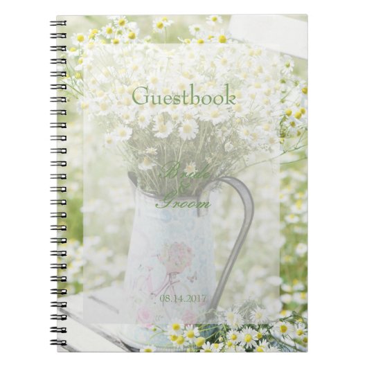 Summerfield Daisies Flower Wedding-gastenboek Notitieboek (Voorkant)