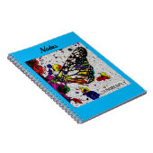 Summerfly Note Book Blauwe achtergrond Notitieboek (Rechterzijde)