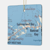 Summerland Key Florida Map Keramisch Ornament (Links)