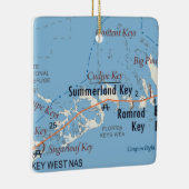 Summerland Key Florida Sjabloon keramisch sierhuis Ornament (Rechts)