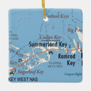 Summerland Key Florida Sjabloon keramisch sierhuis Ornament