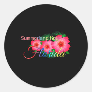 Summerland Key Florida Tropische Bloemen Familie V Ronde Sticker