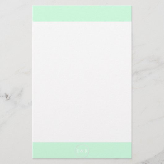 Summermint Pastel Green Mint Wedding Briefpapier (Voorkant)