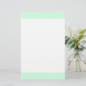 Summermint Pastel Green Mint Wedding Briefpapier (Staand voorkant)