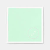 Summermint Pastel Green Mint Wedding Servetten (Voorkant)