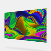 Summerrainboeg, Abstracte 3D Rainbowart Acryl Bord (Hoek)