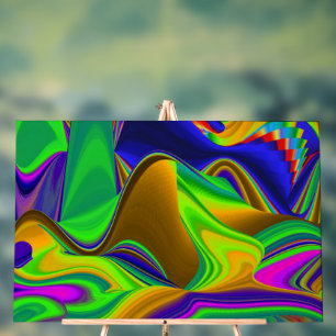 Summerrainboeg, Abstracte 3D Rainbowart Acryl Bord