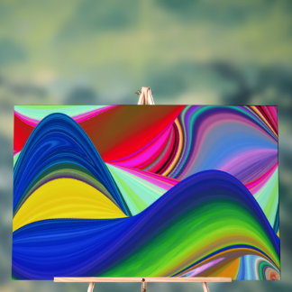 Summerrainboeg, Abstracte 3D Rainbowart Acryl Bord