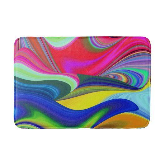 Summerrainboeg, Abstracte 3D Rainbowart Badmat (Voorkant)