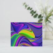 Summerrainboeg, Abstracte 3D Rainbowart Briefkaart (Staand voorkant)