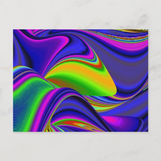 Summerrainboeg, Abstracte 3D Rainbowart Briefkaart (Voorkant)