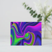 Summerrainboeg, Abstracte 3D Rainbowart Briefkaart (Staand voorkant)