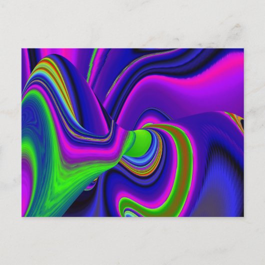 Summerrainboeg, Abstracte 3D Rainbowart Briefkaart (Voorkant)