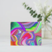 Summerrainboeg, Abstracte 3D Rainbowart Briefkaart (Staand voorkant)