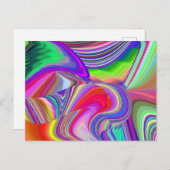 Summerrainboeg, Abstracte 3D Rainbowart Briefkaart (Voorkant / Achterkant)