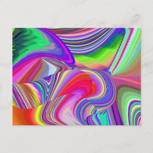 Summerrainboeg, Abstracte 3D Rainbowart Briefkaart (Voorkant)