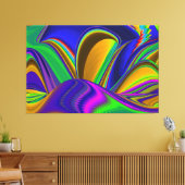 Summerrainboeg, Abstracte 3D Rainbowart Canvas Afdruk (Insitu (Woonkamer))