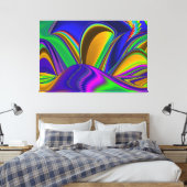 Summerrainboeg, Abstracte 3D Rainbowart Canvas Afdruk (Insitu (Slaapkamer))