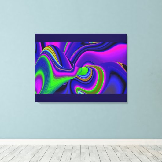 Summerrainboeg, Abstracte 3D Rainbowart Canvas Afdruk (Insitu (Houten vloer))