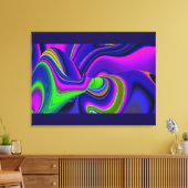 Summerrainboeg, Abstracte 3D Rainbowart Canvas Afdruk (Insitu (Woonkamer))
