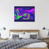 Summerrainboeg, Abstracte 3D Rainbowart Canvas Afdruk (Insitu (Slaapkamer))