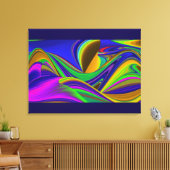 Summerrainboeg, Abstracte 3D Rainbowart Canvas Afdruk (Insitu (Woonkamer))