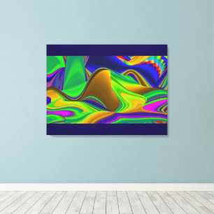 Summerrainboeg, Abstracte 3D Rainbowart Canvas Afdruk