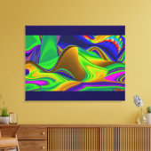 Summerrainboeg, Abstracte 3D Rainbowart Canvas Afdruk (Insitu (Woonkamer))