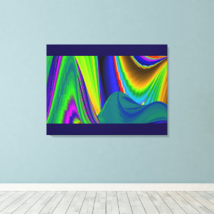Summerrainboeg, Abstracte 3D Rainbowart Canvas Afdruk