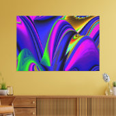 Summerrainboeg, Abstracte 3D Rainbowart Canvas Afdruk (Insitu (Woonkamer))