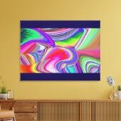 Summerrainboeg, Abstracte 3D Rainbowart Canvas Afdruk (Insitu (Woonkamer))