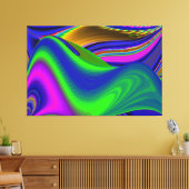 Summerrainboeg, Abstracte 3D Rainbowart Canvas Afdruk (Insitu (Woonkamer))