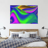 Summerrainboeg, Abstracte 3D Rainbowart Canvas Afdruk (Insitu (Slaapkamer))
