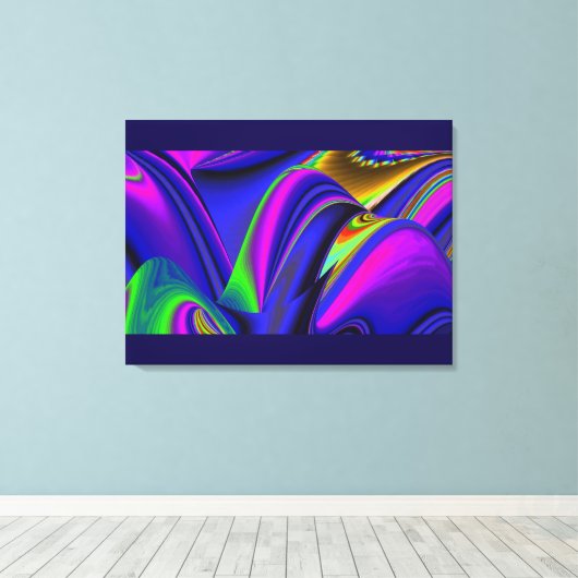 Summerrainboeg, Abstracte 3D Rainbowart Canvas Afdruk (Insitu (Houten vloer))